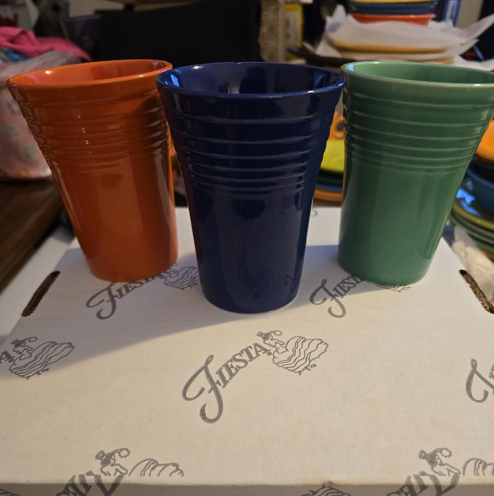 Vintage fiestaware Water Tumblers